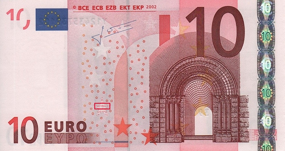 Billet de 10 € 2002 Grèce