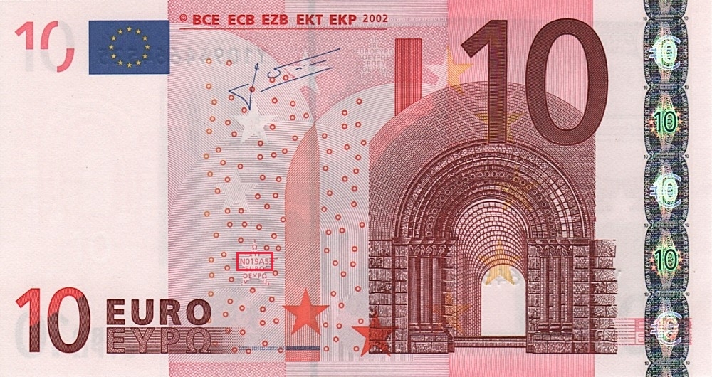 Billet de 10 € 2002 Grèce