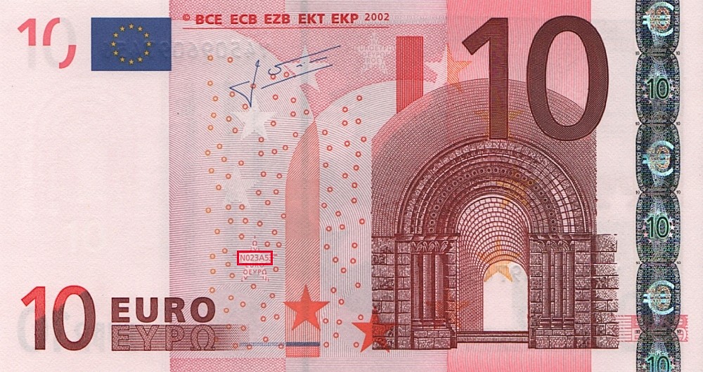 Billet de 10 € 2002 Grèce