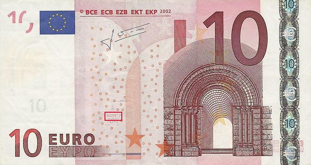 Billet de 10 € 2002 Grèce