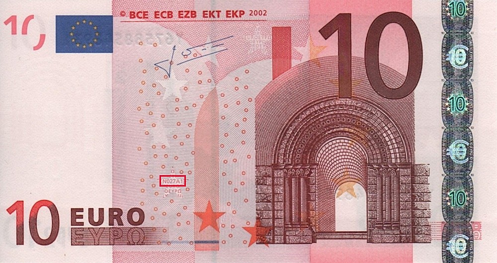 Billet de 10 € 2002 Grèce