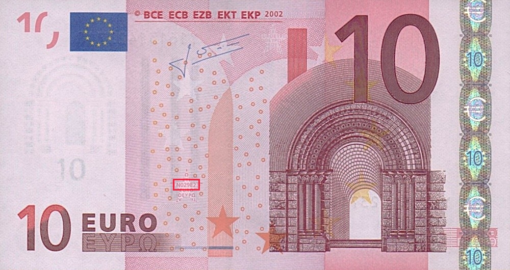 Billet de 10 € 2002 Grèce