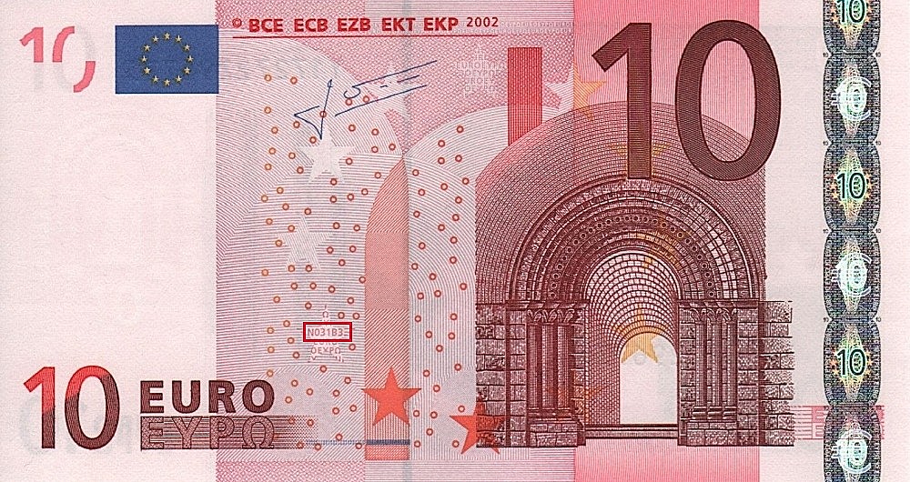 Billet de 10 € 2002 Grèce