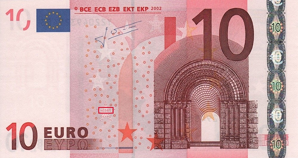Billet de 10 € 2002 Grèce
