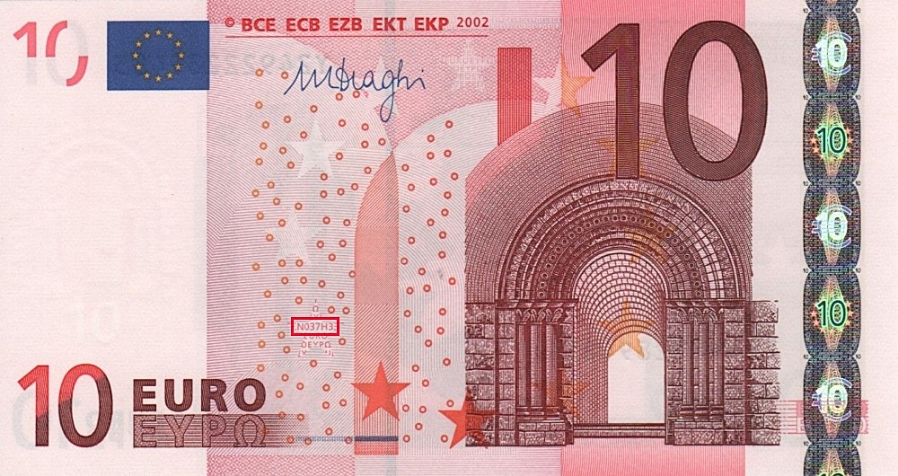 Billet de 10 € 2002 Grèce