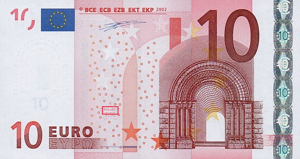 Billet de 10 € 2002 Allemagne