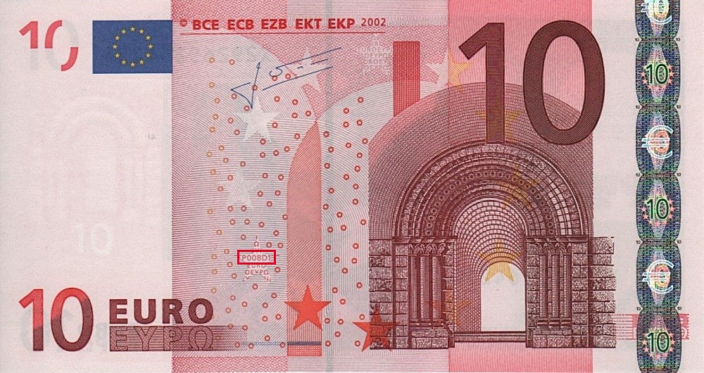 Billet de 10 € 2002 Allemagne