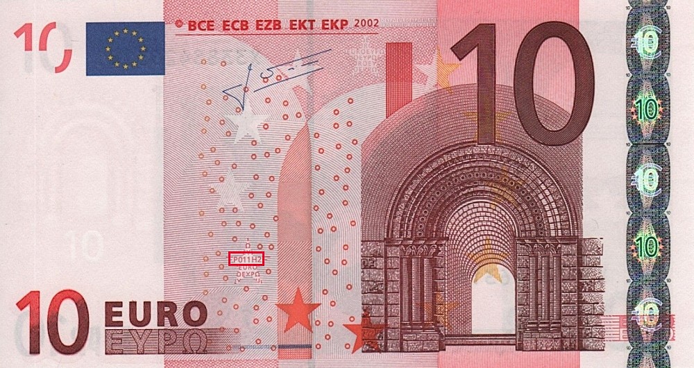 Billet de 10 € 2002 Allemagne