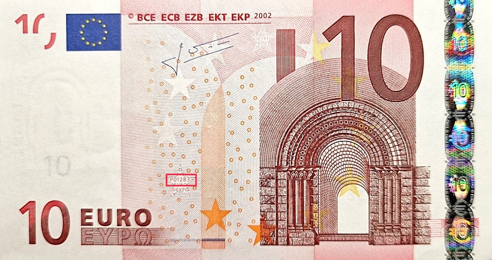 Billet de 10 € 2002 Allemagne