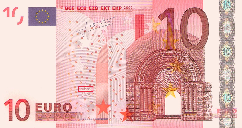 Billet de 10 € 2002 Allemagne