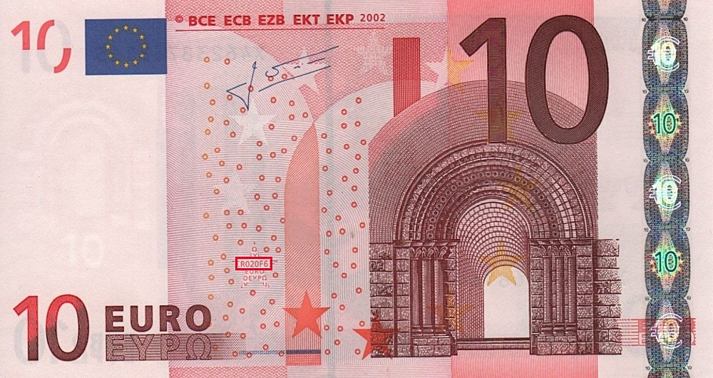 Billet de 10 € 2002 Allemagne
