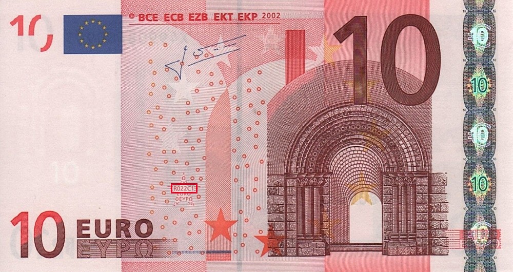 Billet de 10 € 2002 Allemagne