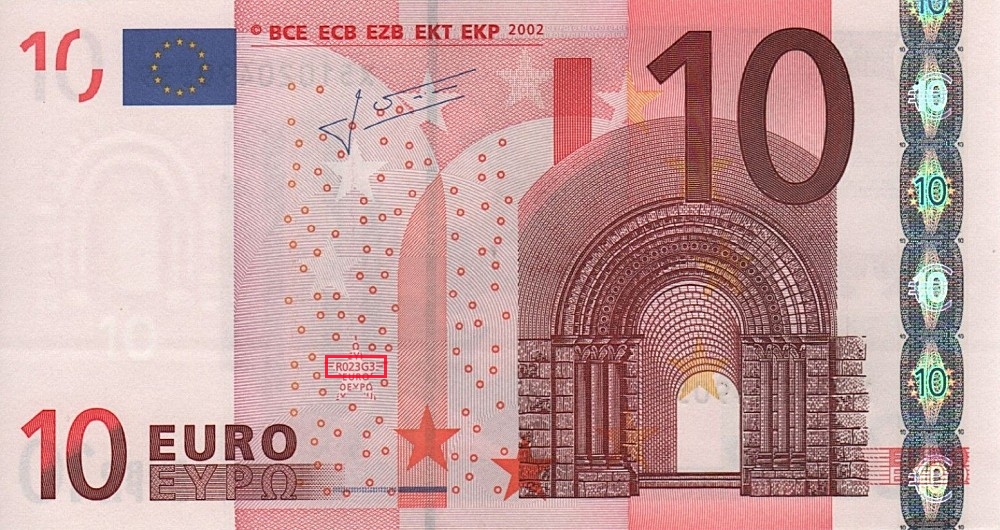 Billet de 10 € 2002 Allemagne