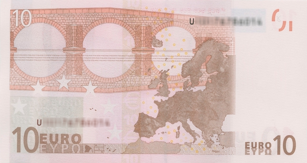 Détail du billet de 10 € 2002 France