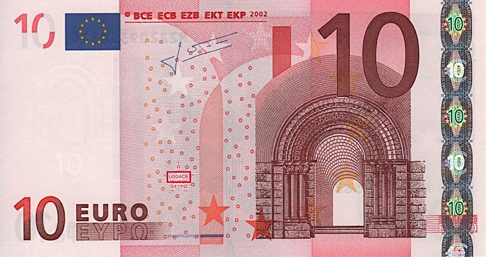 Billet de 10 € 2002 Portugal