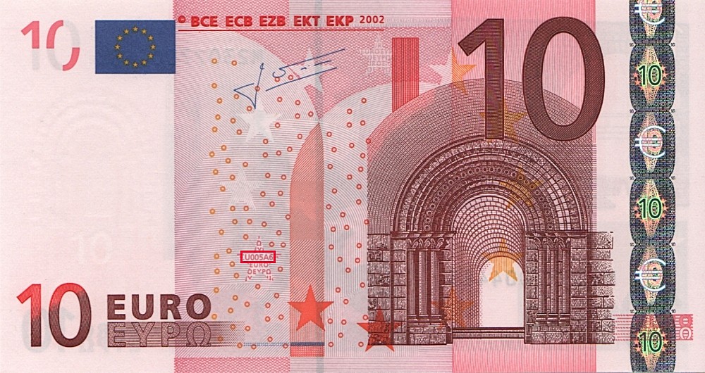 Billet de 10 € 2002 Portugal