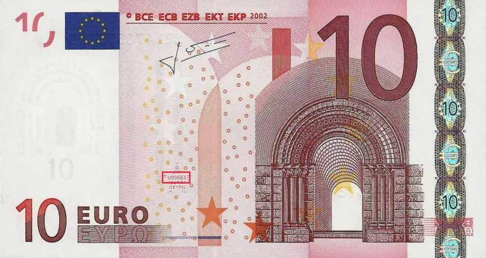 Billet de 10 € 2002 Portugal
