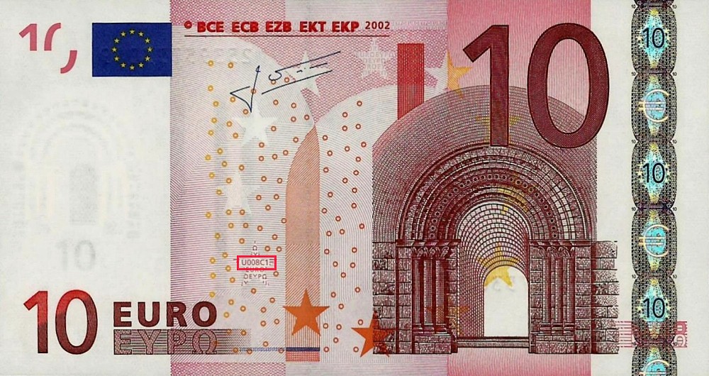 Billet de 10 € 2002 Portugal