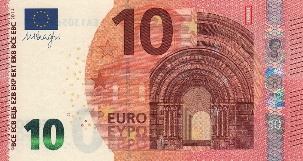 Billet de 10 € 2014 France (Oberthur)