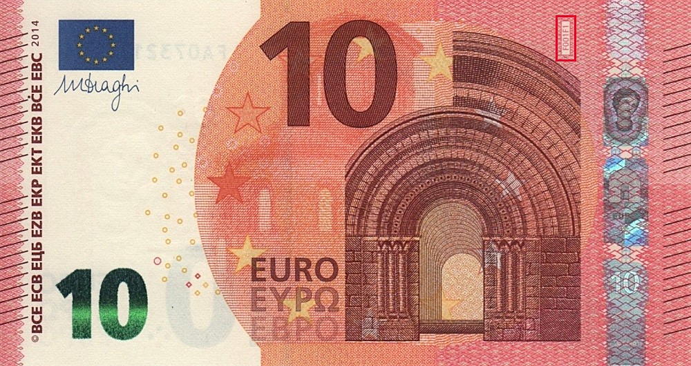 Billet de 10 € 2014 Bulgarie (Oberthur)