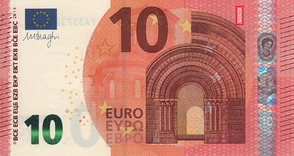 Billet de 10 € 2014 Bulgarie (Oberthur)