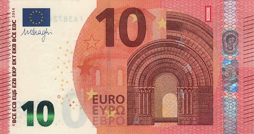 Billet de 10 € 2014 Bulgarie (Oberthur)