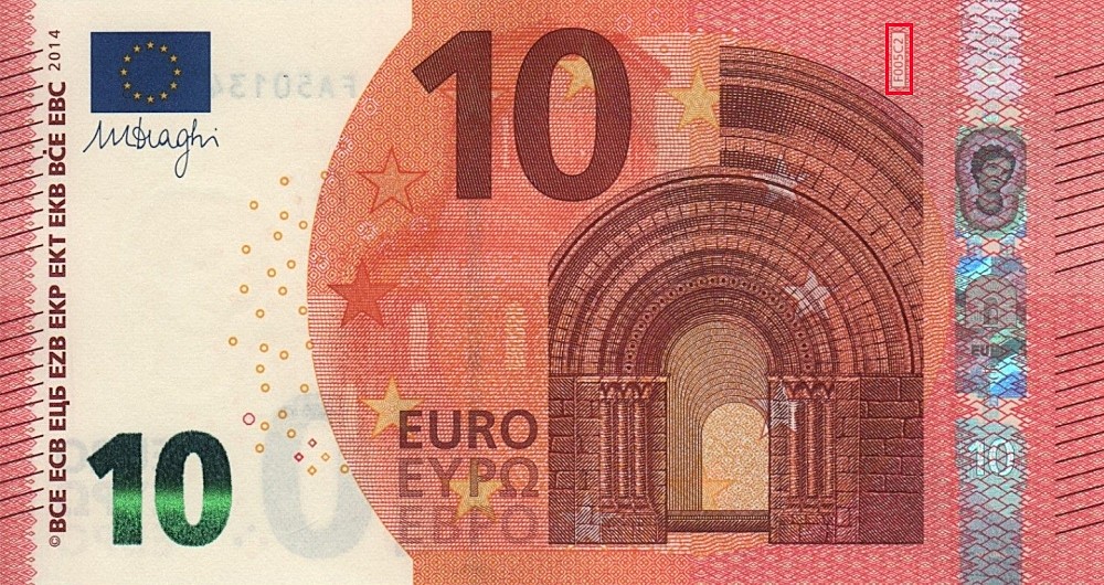 Billet de 10 € 2014 Bulgarie (Oberthur)