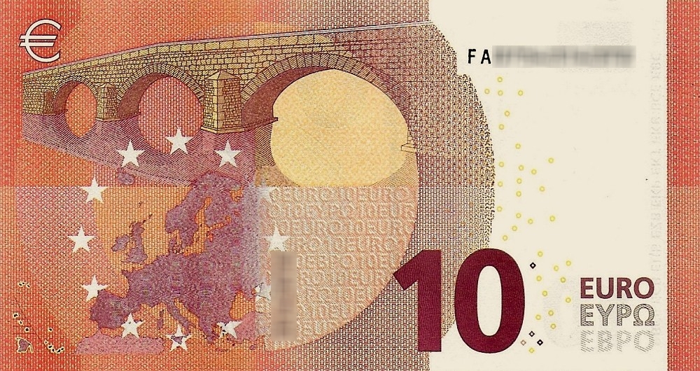 Détail du billet de 10 € 2014 Bulgarie (Oberthur)