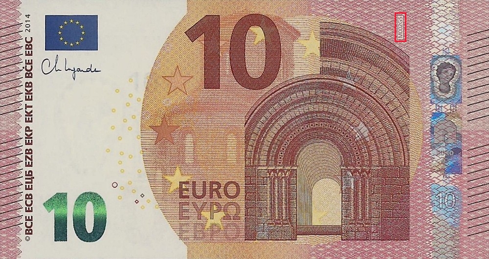 Billet de 10 € 2014 Portugal