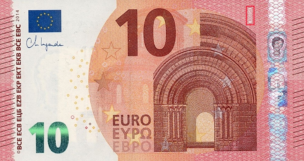 Billet de 10 € 2014 Allemagne