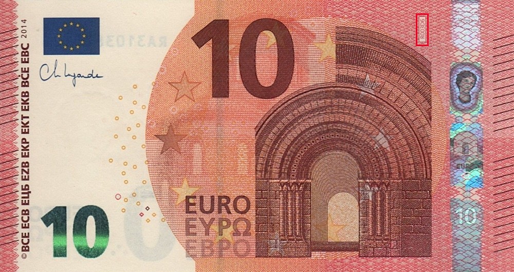 Billet de 10 € 2014 Allemagne