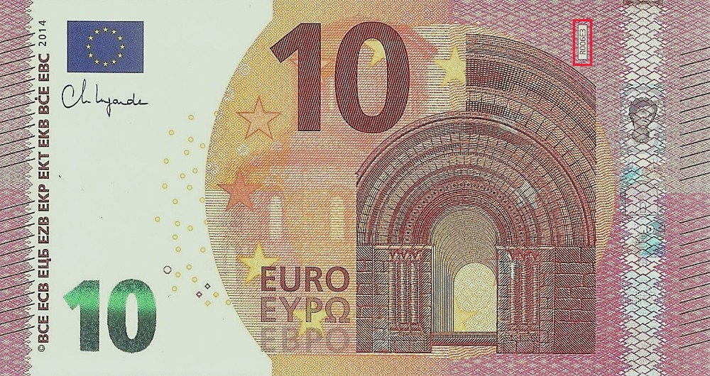 Billet de 10 € 2014 Allemagne