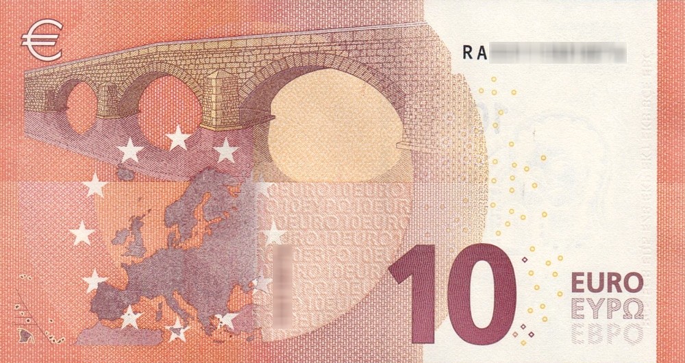 Détail du billet de 10 € 2014 Allemagne