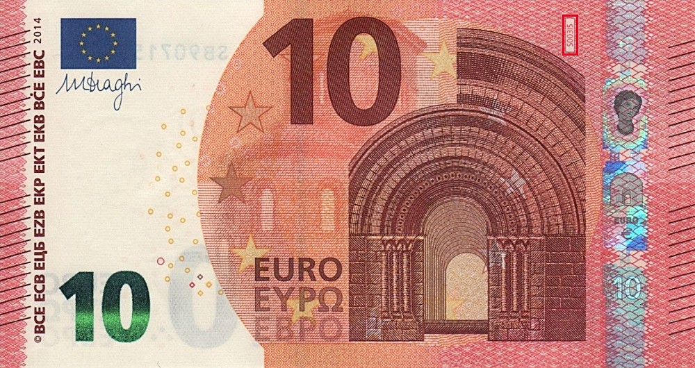 Billet de 10 € 2014 Italie