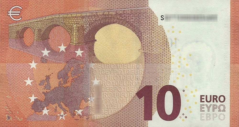 Détail du billet de 10 € 2014 Italie