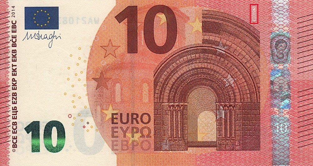 Billet de 10 € 2014 Allemagne