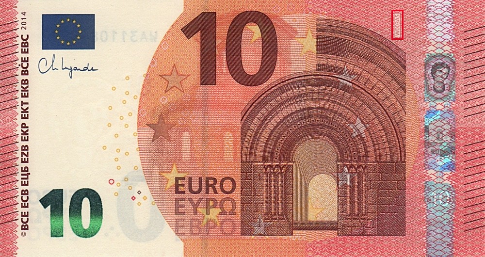 Billet de 10 € 2014 Allemagne