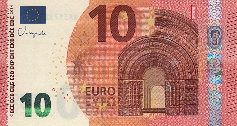 Billet de 10 € 2014 Allemagne