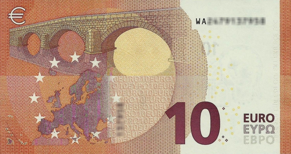 Détail du billet de 10 € 2014 Allemagne