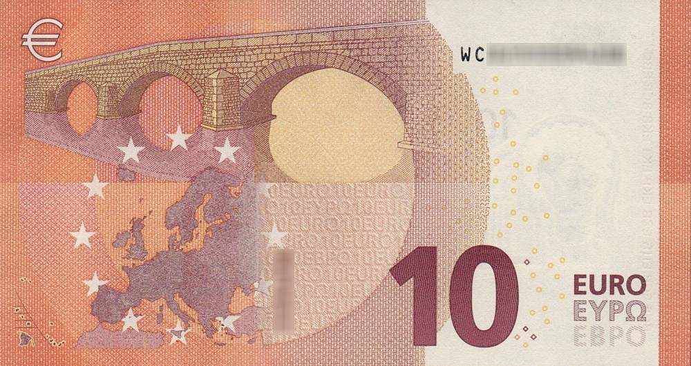 Détail du billet de 10 € 2014 Allemagne