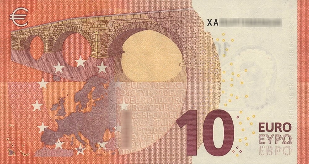 Détail du billet de 10 € 2014 Allemagne