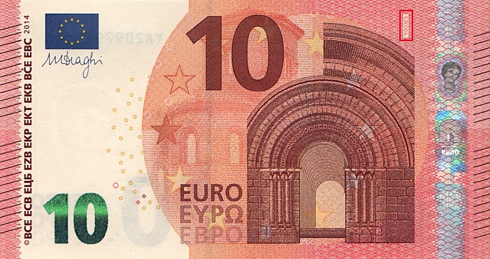 Billet de 10 € 2014 Grèce