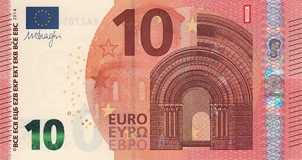Billet de 10 € 2014 Grèce