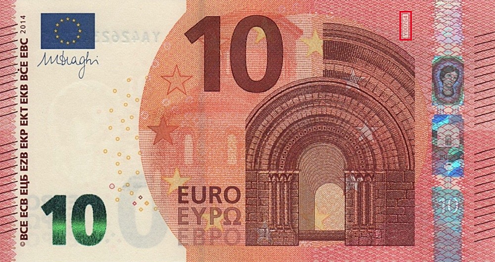 Billet de 10 € 2014 Grèce