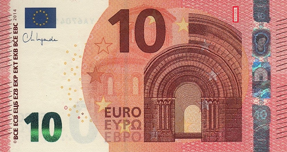 Billet de 10 € 2014 Grèce