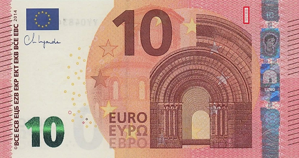 Billet de 10 € 2014 Grèce