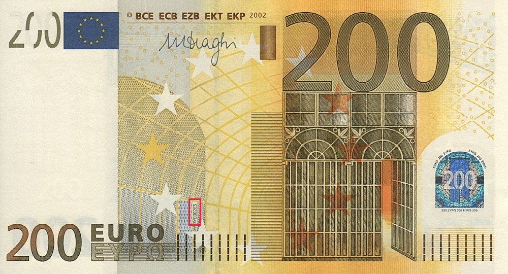 Billet de 200 € 2002 Allemagne