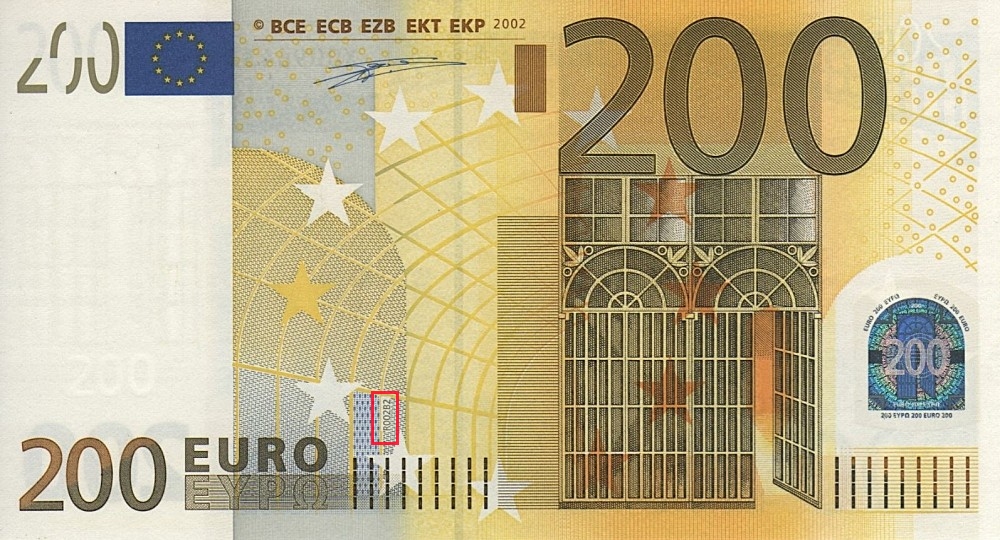 Billet de 200 € 2002 Allemagne