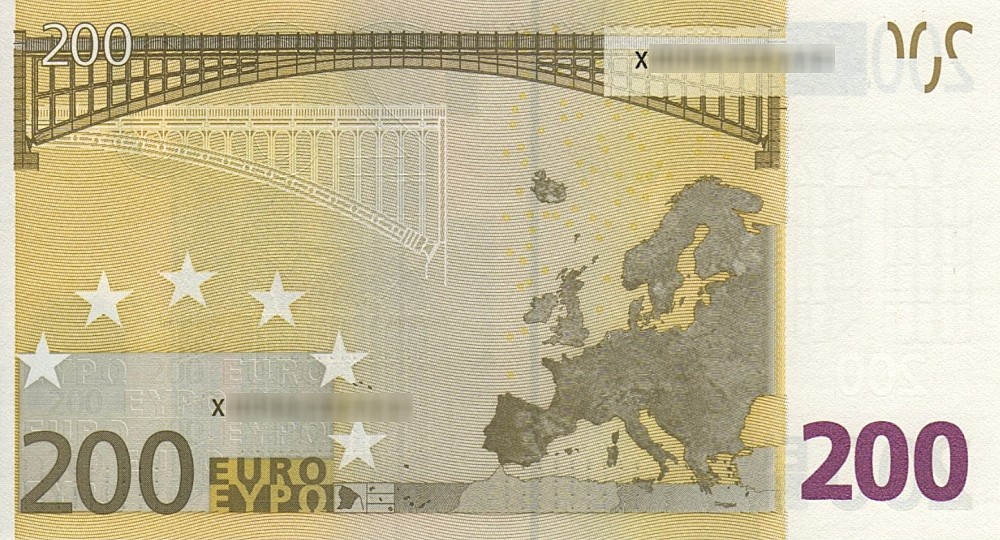Détail du billet de 200 € 2002 Allemagne