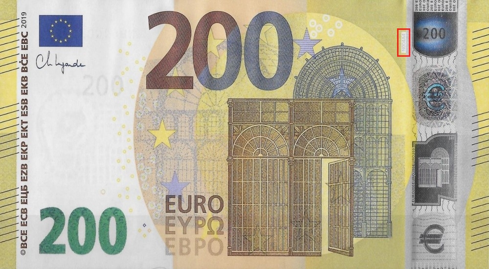 Billet de 200 € 2019 Autriche